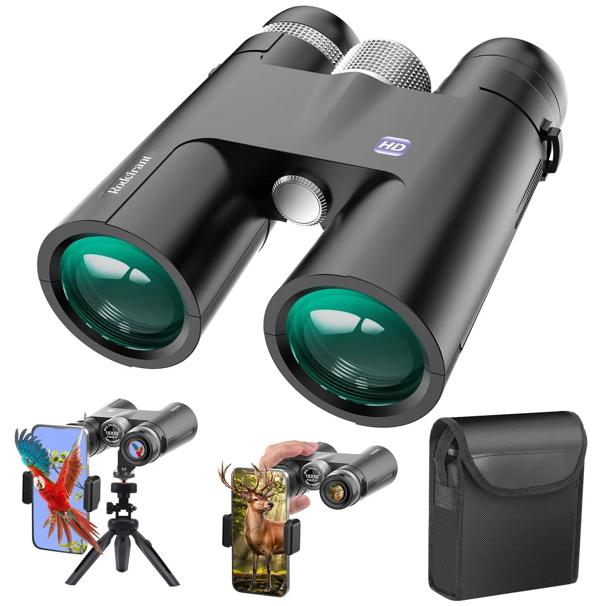  Rodcirant ZT0226 18x50 Binoculars with Phone Adapter Tripod — product photo
