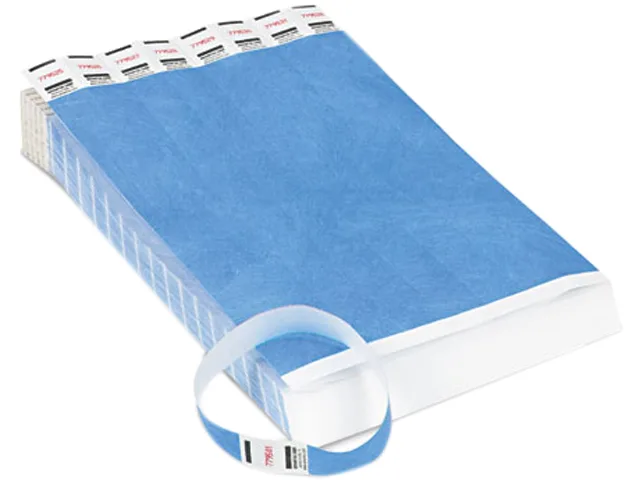 Advantus Advantus 75513 Sequentially Numbered Tyvek Wristbands Blue 500 Pack — product photo