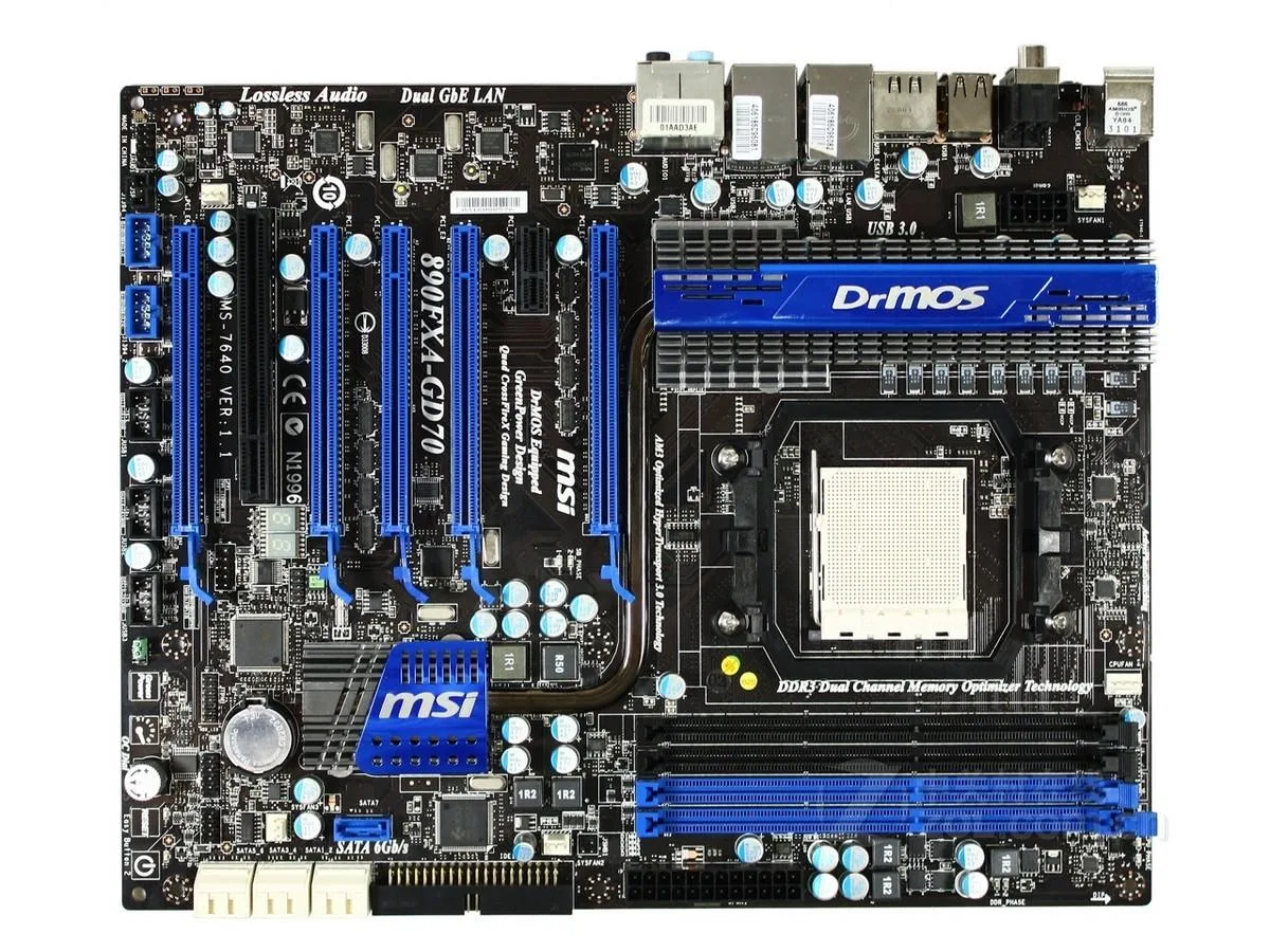 MSI MSI 890FXA-GD70 AMD motherboard Socket AM3 DDR3 32GB — product photo