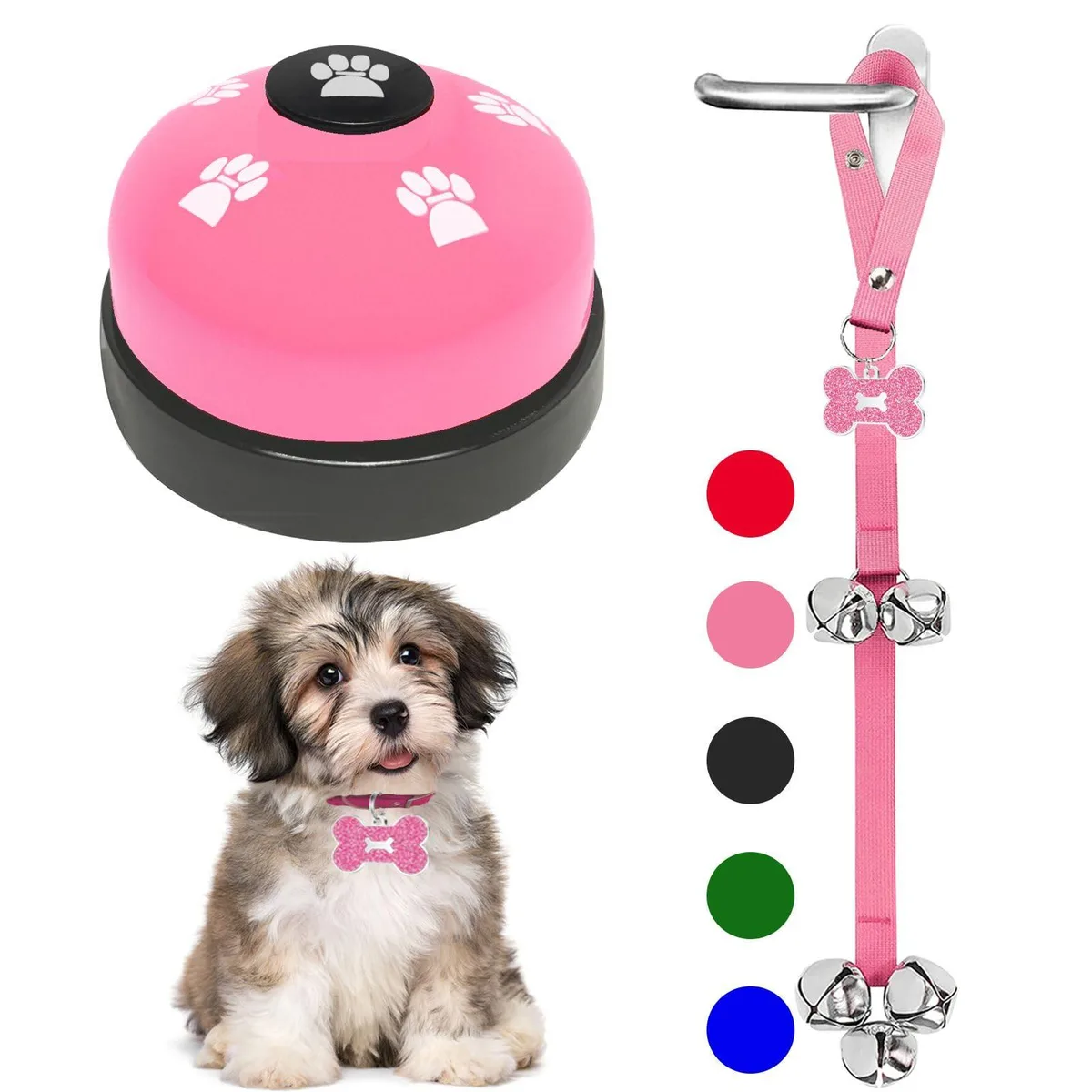  KEXIAVA 2 Pack Dog Training Bells Pink 33-35 in — product photo