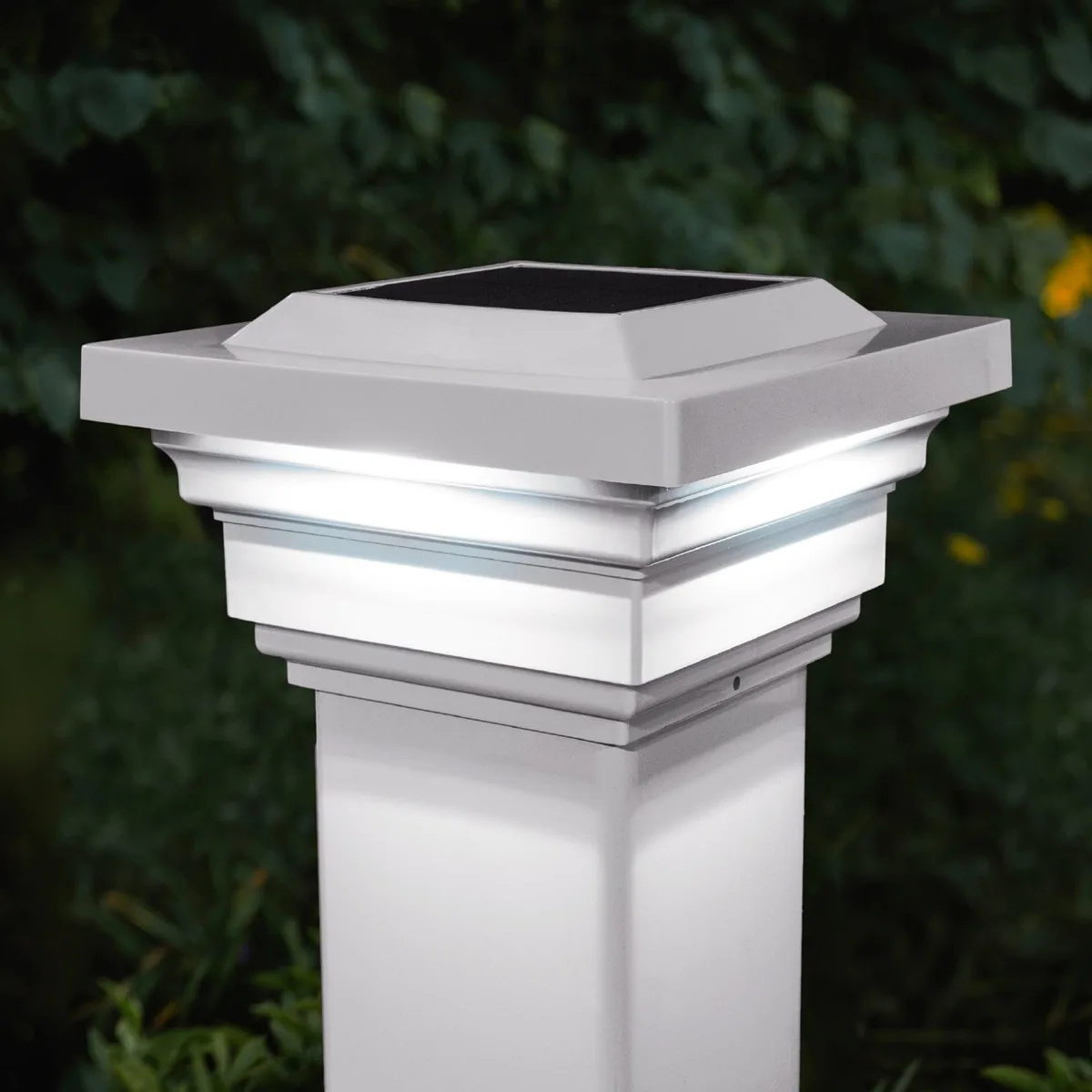 Classy Caps Mfg. Inc. Classy Caps Mfg. Inc. 4x4 White PVC Regal Solar Post Cap 2 Pack — product photo