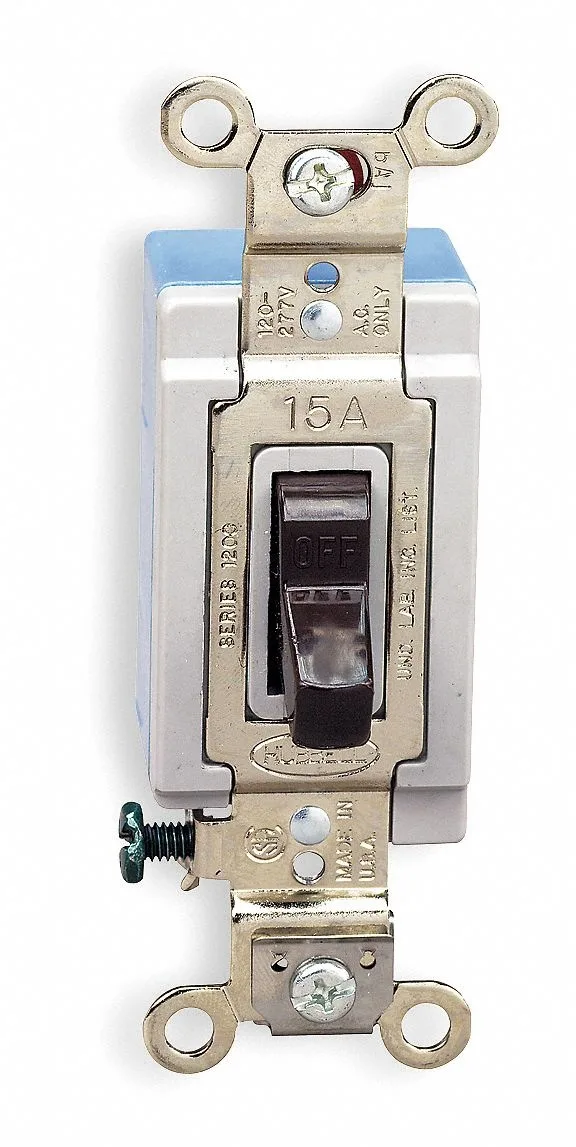 Hubbell Incorporated Hubbell Incorporated HBL1202 15 A 120/277 V toggle switch — product photo