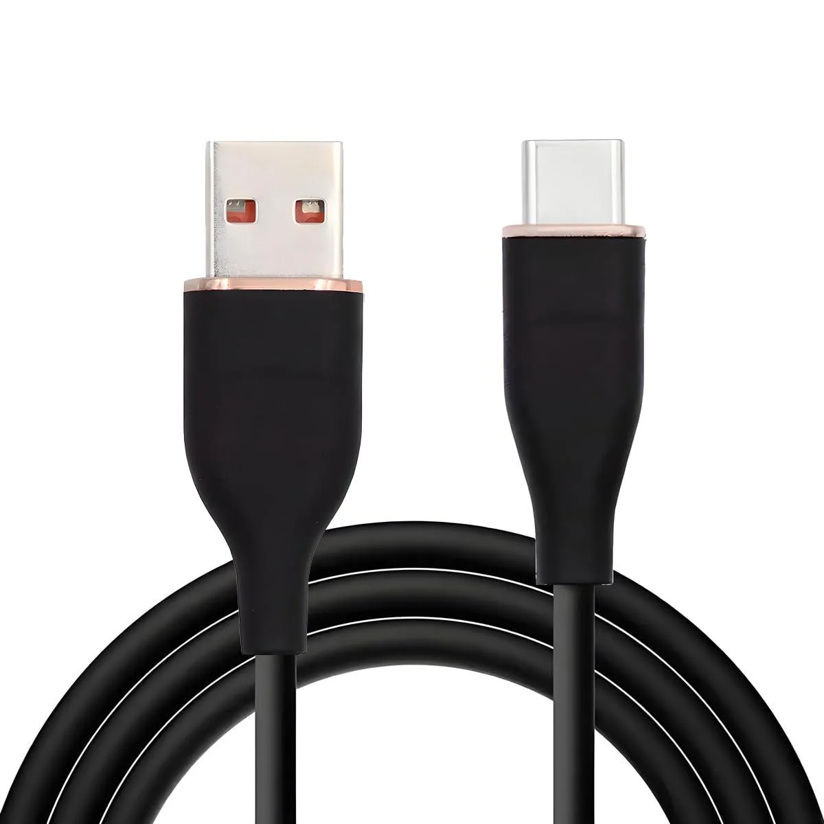 Fervit Fervit USB 2.0 to USB-C 15W liquid silicone cable 1m black — product photo
