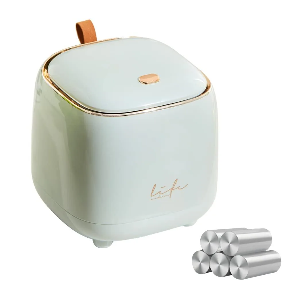  WDPUCHU ETTC002 Mini Countertop Trash Can 1.5L Light Green 12 Pack — product photo