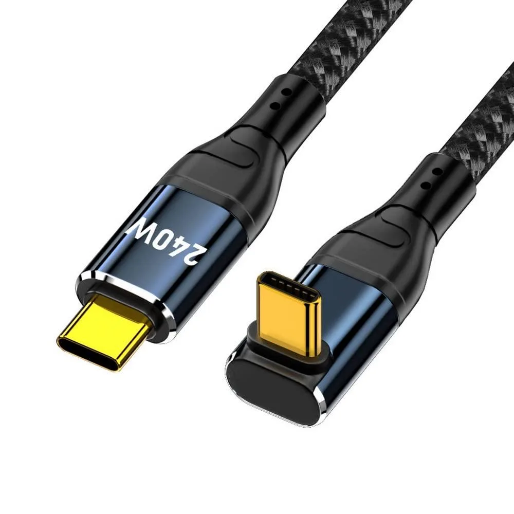 LORDWORLD LORDWORLD USB-C Cable .5m 240W 480Mbps 90° Angled — product photo