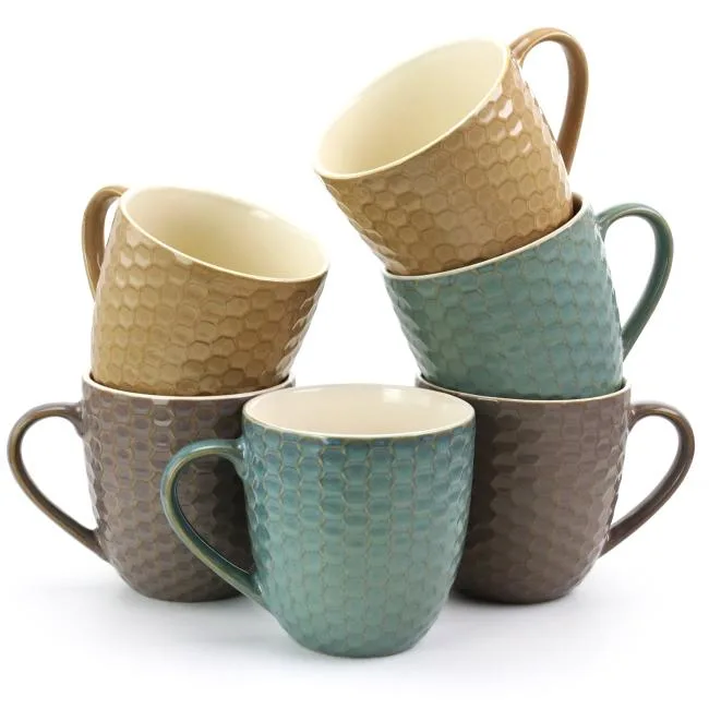 Elama Elama 510121829M Honeysuckle 6-Piece 15 oz Drinkware Set — product photo