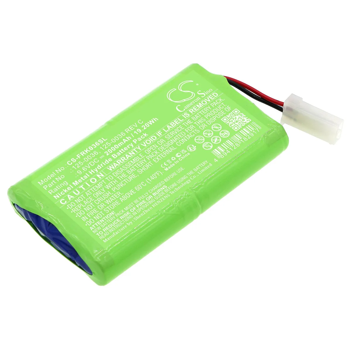 Estry Estry 9.6V 2000mAh Battery for Franklin Grid C090 Ultra Celltron Ultra 125-0036 REV C — product photo