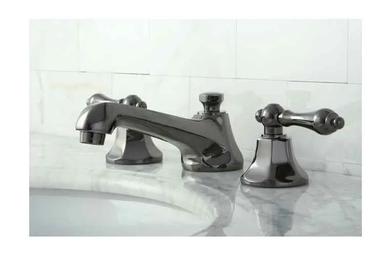 KINGSTON BRASS KINGSTON BRASS Water Onyx widespread lavatory faucet, Black Nickel — product photo