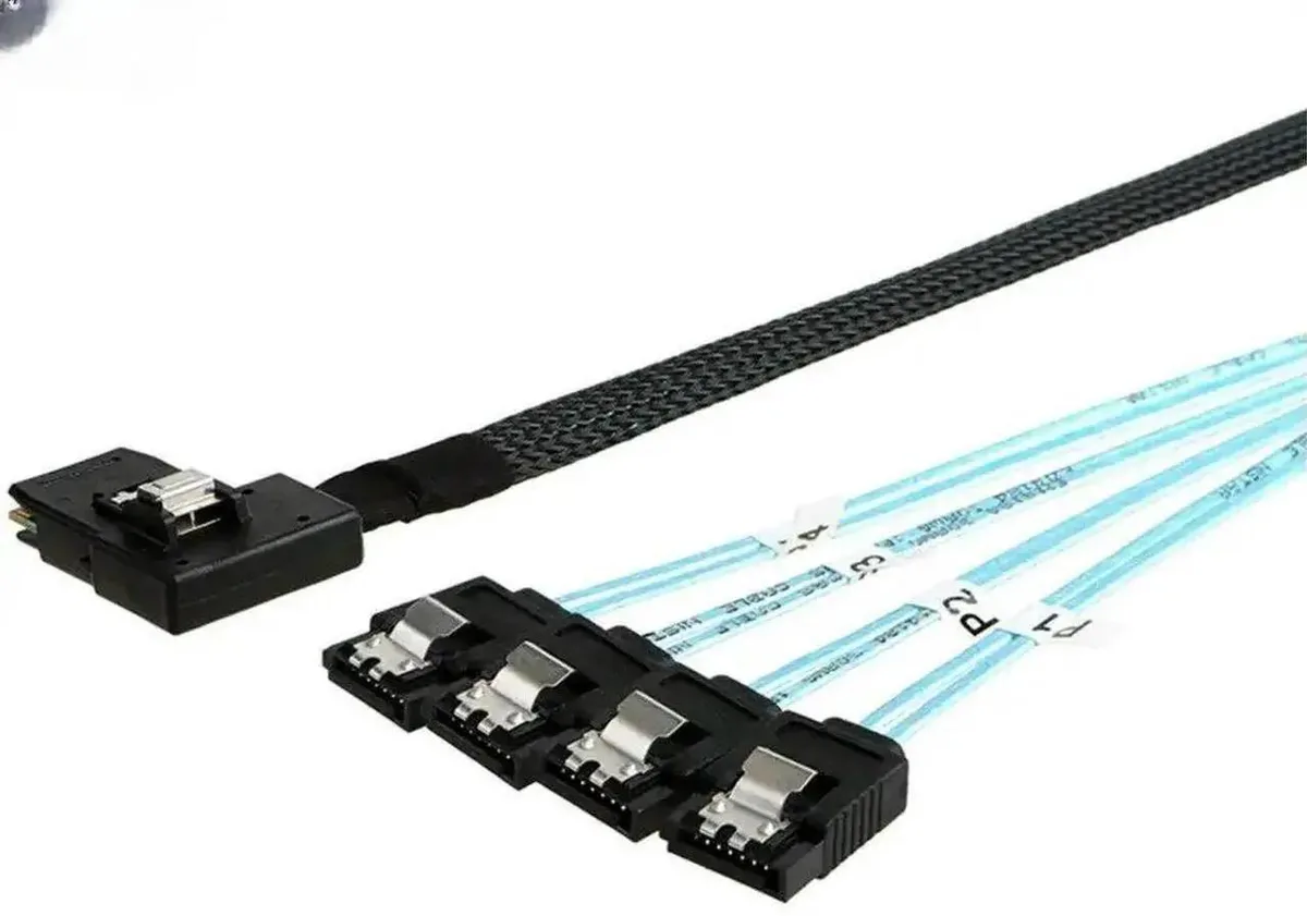 SMUGDESK SMUGDESK Mini SAS SFF8087 to 4Port SATA Female Fanout Cable 3.3FT — product photo