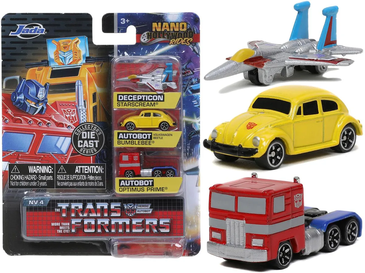 Jada Jada Transformers Nano Hollywood Rides 3-Piece Set 1.75 inch — product photo