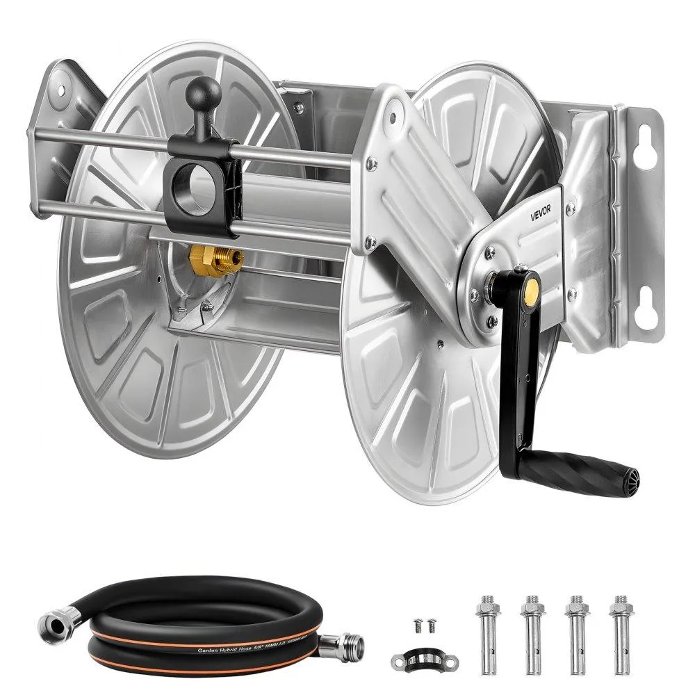 VEVOR VEVOR Wall-Mounted Hose Reel 150 ft 5/8 in 304 Stainless Steel — product photo