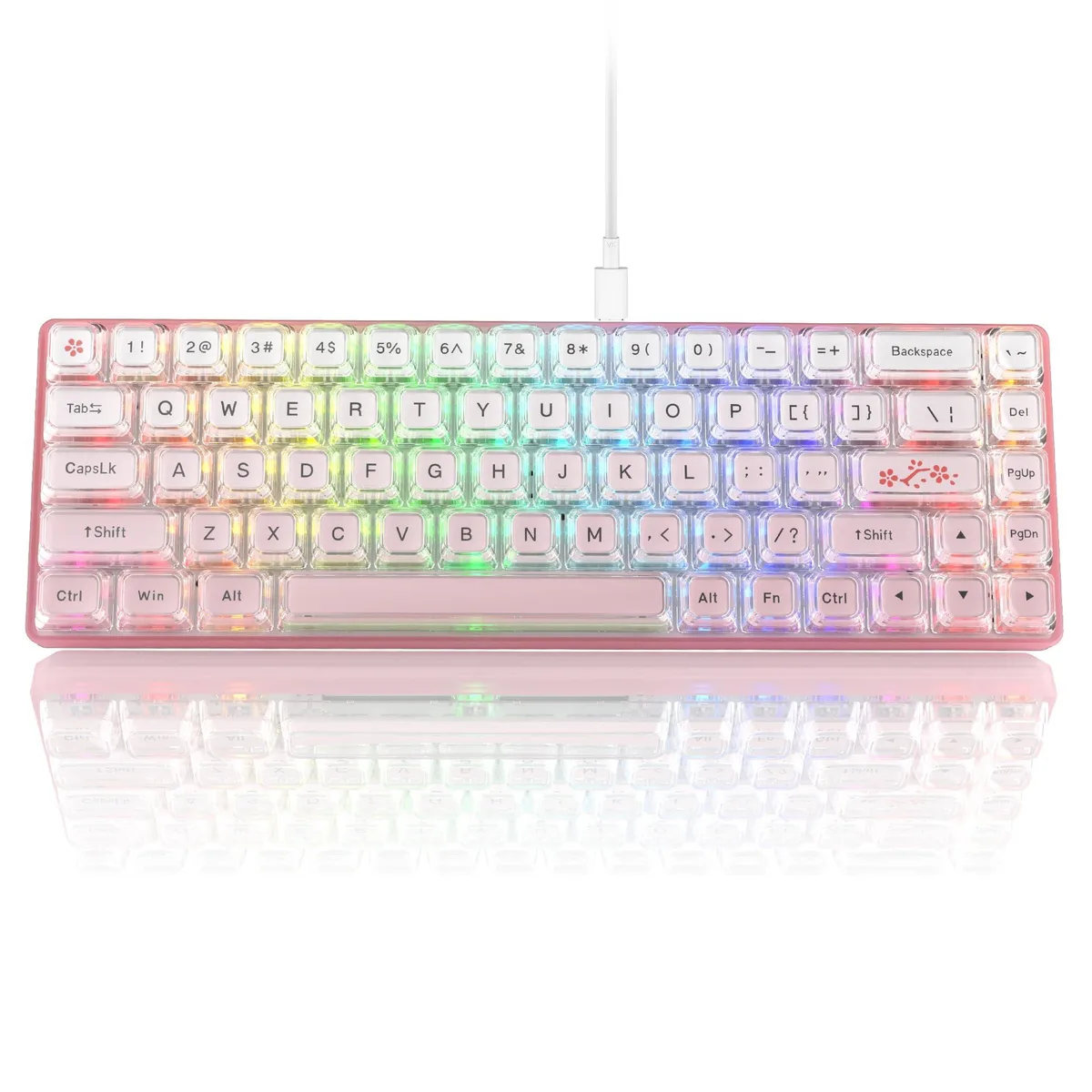 Womier Womier W-K68 60% 68-key Wired Gaming Keyboard Pink — product photo