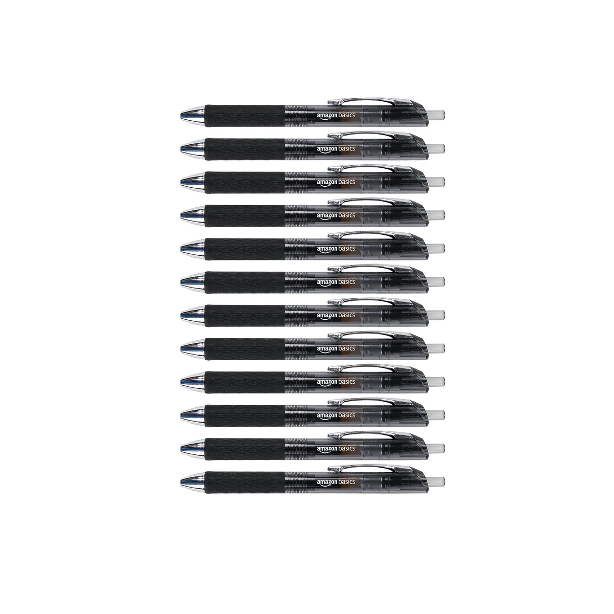 Box of twelve blue retractable gel pens with fine 0.7mm tips
