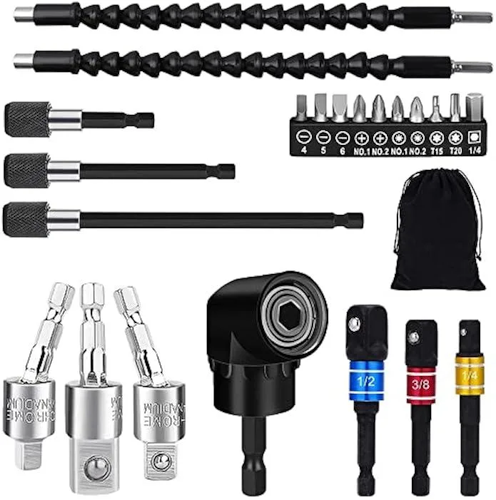 usbroway usbroway Flexible Drill Bit Extension Set 105° 360° 11.7in — product photo