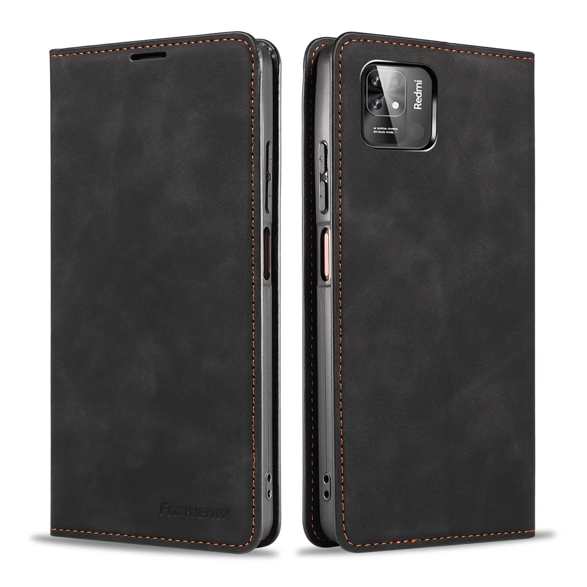 BONAEVER BONAEVER Flip Wallet Case for Xiaomi Redmi 10C 6.71 inch Black — product photo