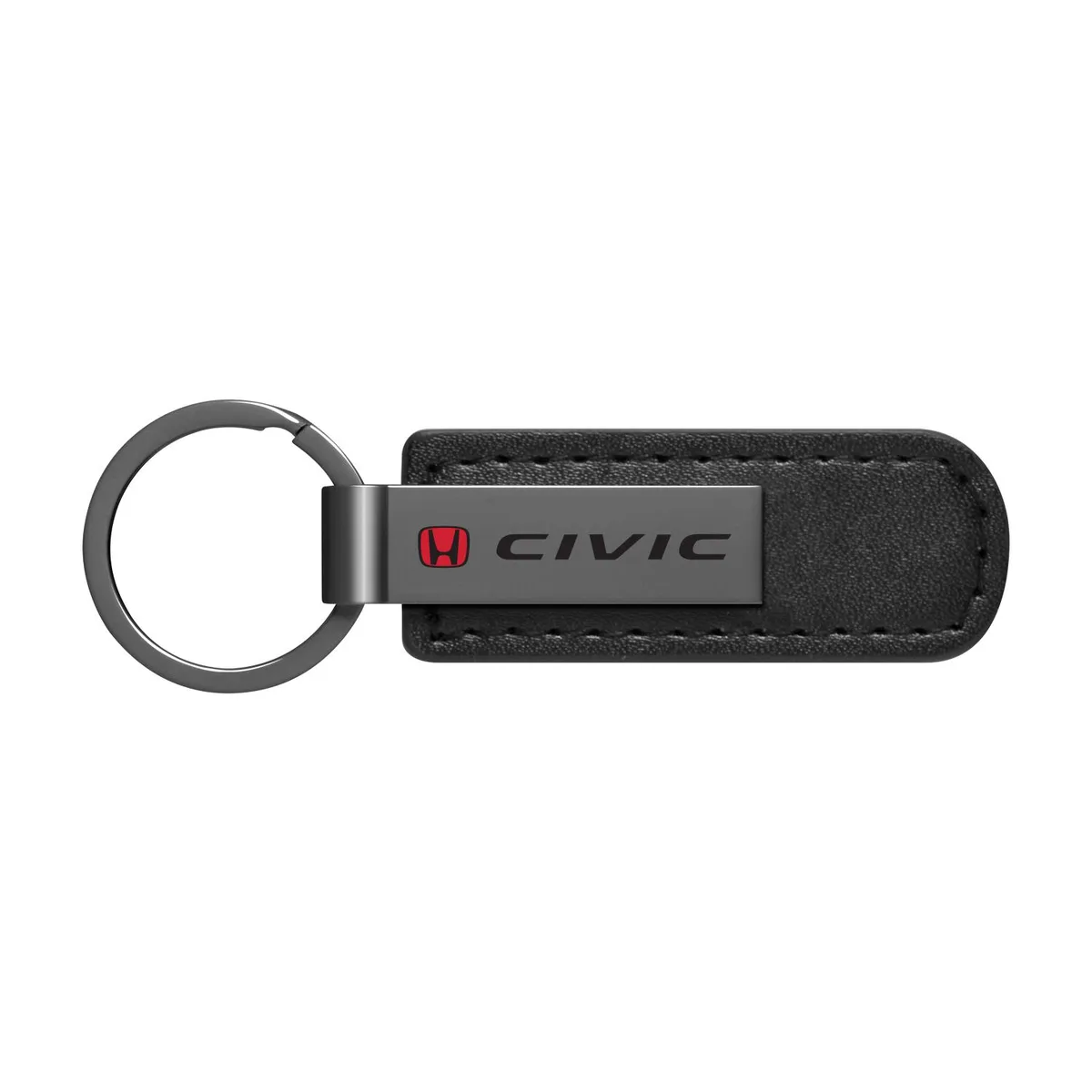 iPick Image, LLC iPick Image, LLC Honda Civic Red Gunmetal Black PU Leather Key Chain — product photo