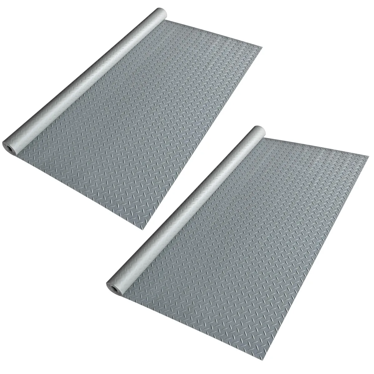 Yescom USA, Inc. Yescom USA, Inc. Garage Floor Mat Roll Diamond Gray PVC 9x4 Ft 2 Pack — product photo