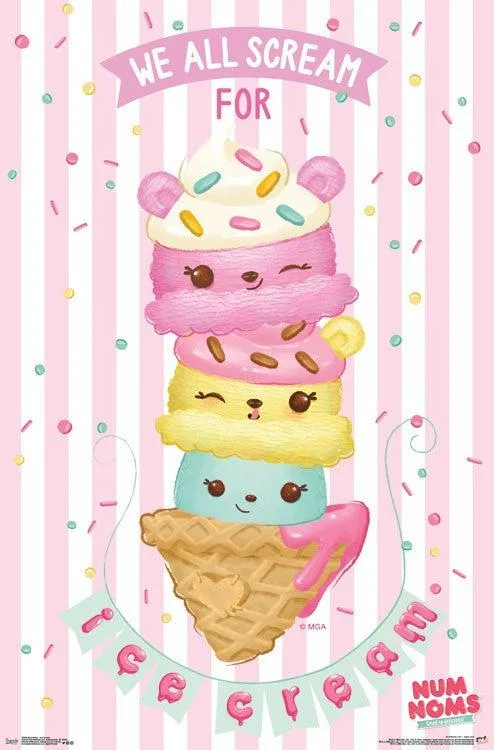 Num Noms ice cream poster print 22 by 34 inches