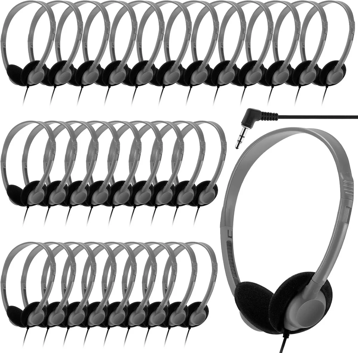BFKK BFKK 30 Pack Headphones Grey 3.5mm 1.2m — product photo