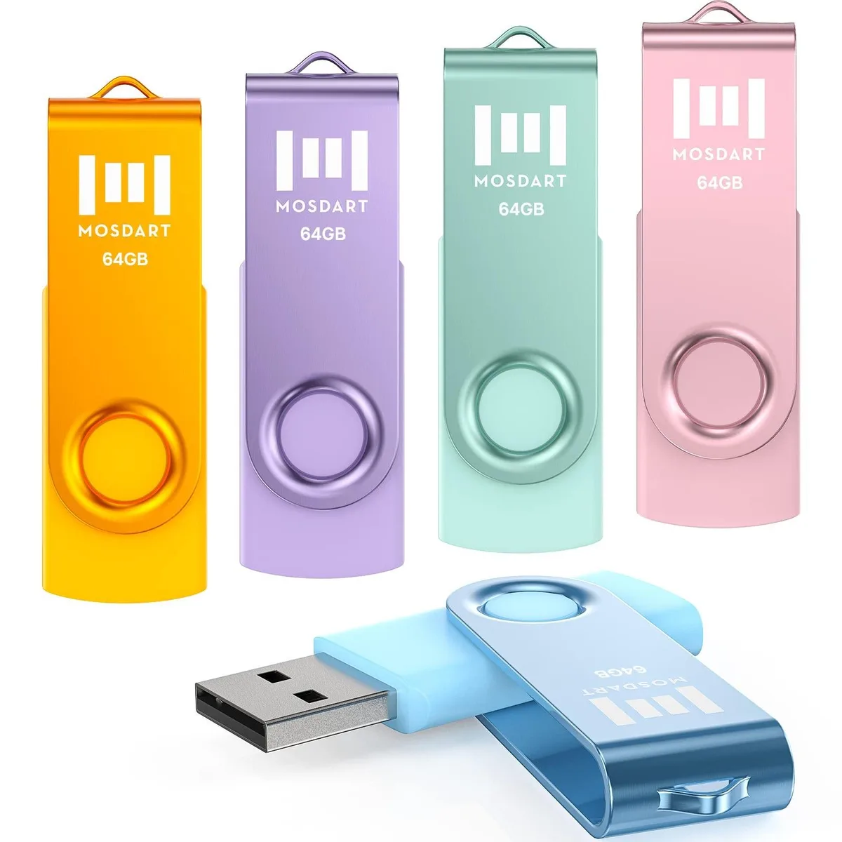 KW-Commerce KW-Commerce 64GB USB 2.0 Flash Drive 5-Pack 2 in 1 accessory — product photo