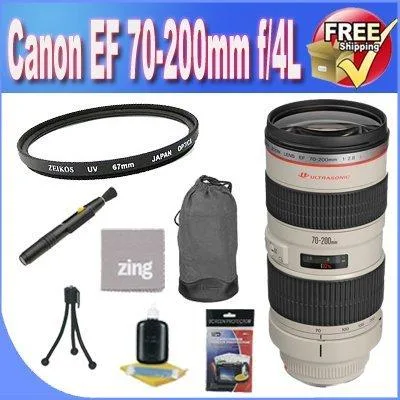 Canon Canon EF 70-200mm f/4L USM Telephoto Zoom Lens with Accessory Kit — product photo