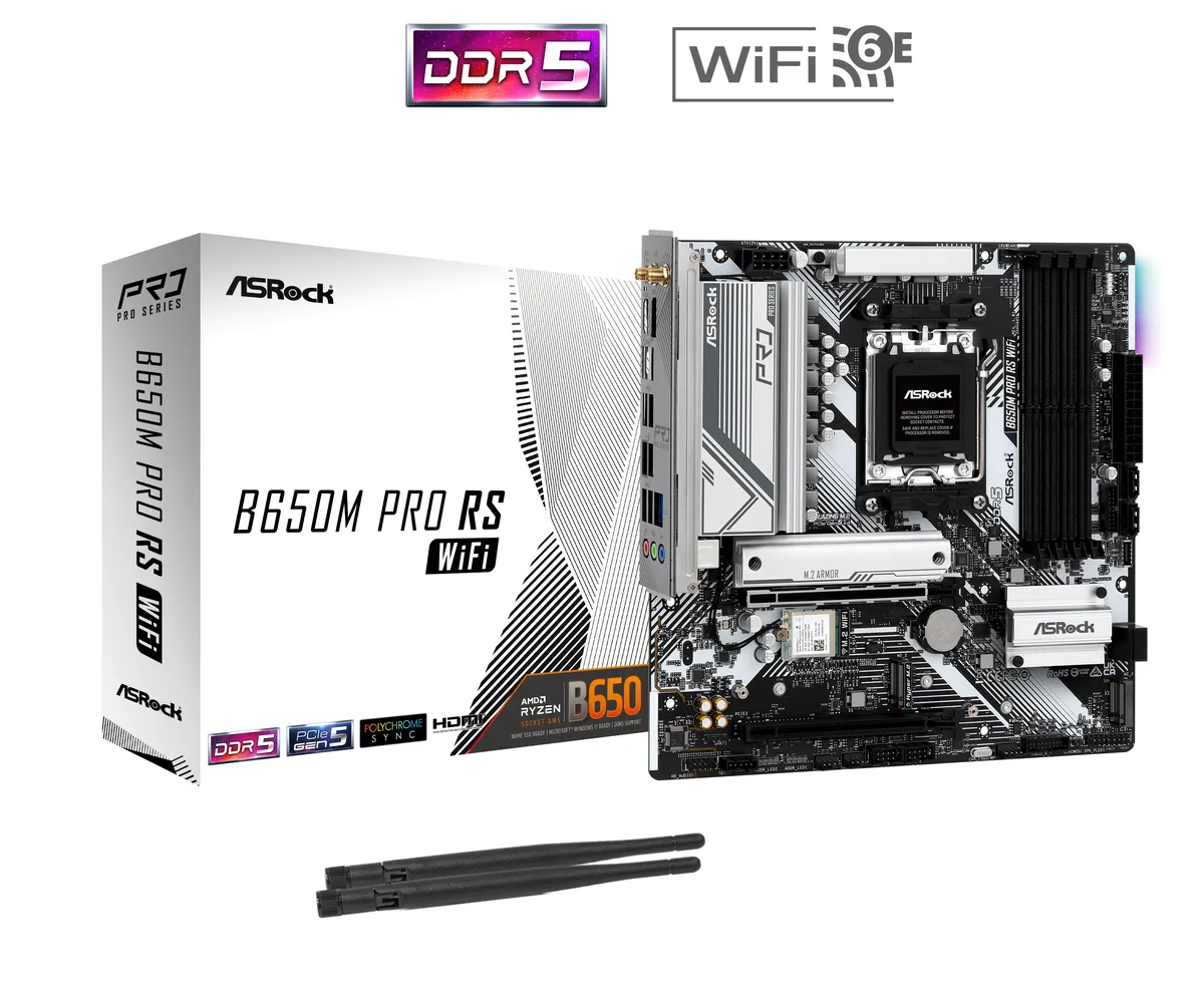 ASRock ASRock B650M Pro RS WiFi AMD motherboard — product photo