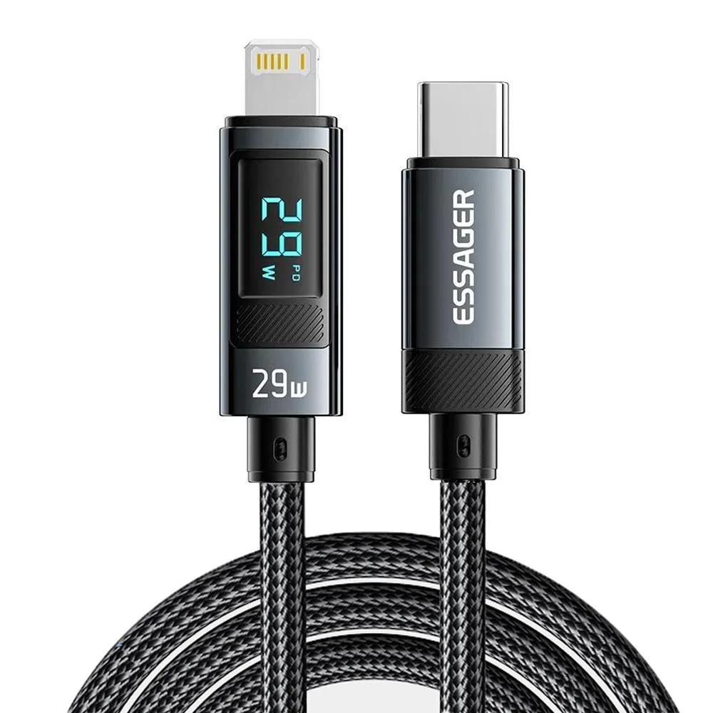 Jansicotek Jansicotek PD29W USB-C to Lightning Cable 6.6FT Black — product photo