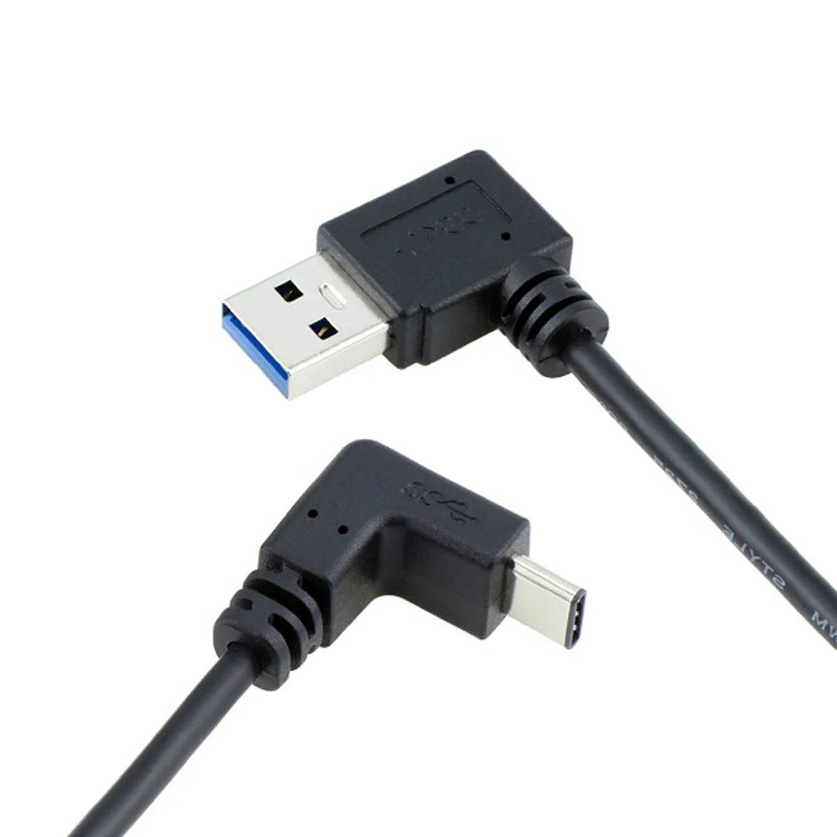 LORDWORLD LORDWORLD USB 3.1 Type-C Angled 90° Left Male Data Cable 100cm — product photo