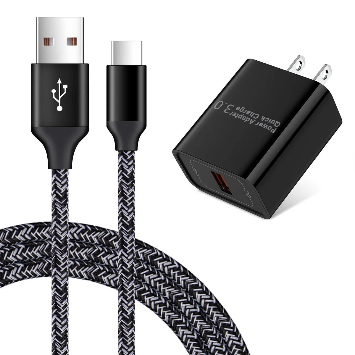 No Sew No Sew Quick Charge 3.0 USB Wall Charger with 6ft Type C Cable — product photo
