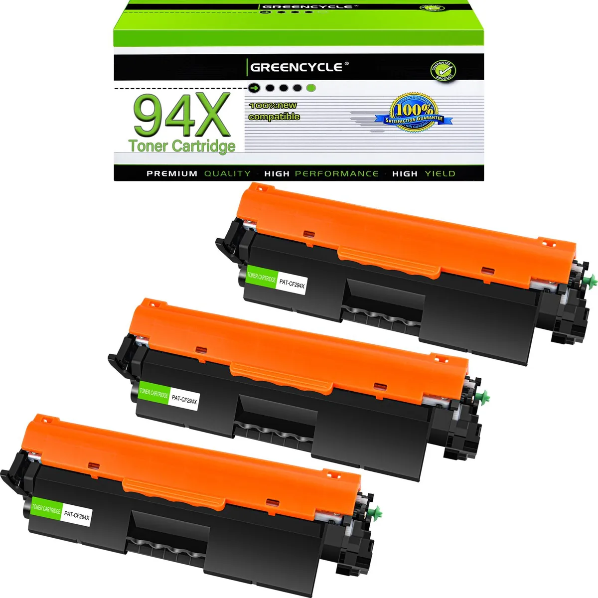 GREENCYCLE GREENCYCLE CF294X Black Toner Cartridge 3-Pack 2800 Pages — product photo