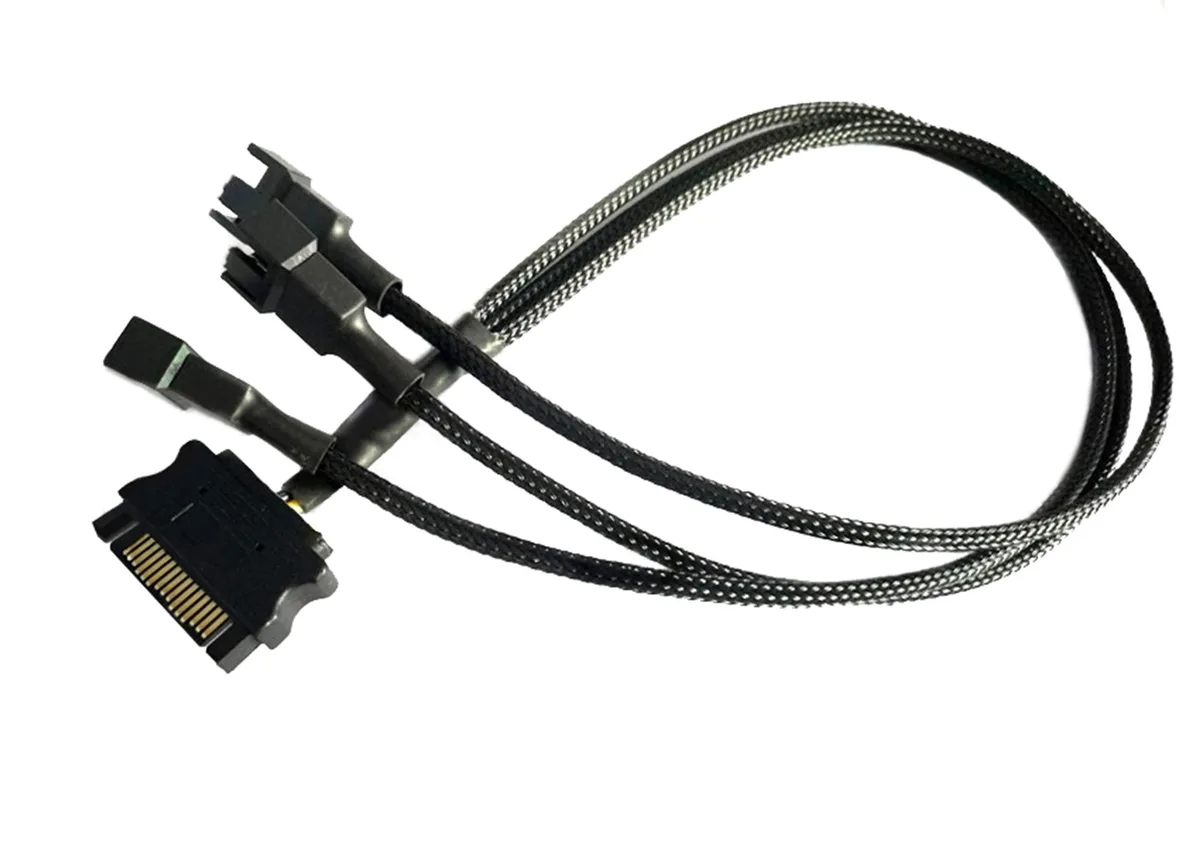 Vszerda Vszerda SATA to 3 Fan Splitter 16 inches Braided — product photo