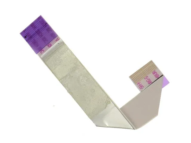 Flat beige ribbon cable with connectors on both ends
