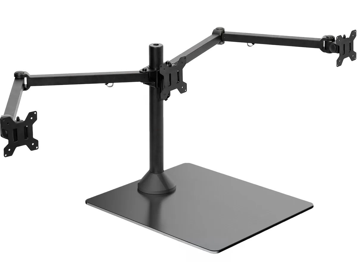 VIVO VIVO Triple Monitor Stand Glass Base 32 in 22 lb per arm — product photo