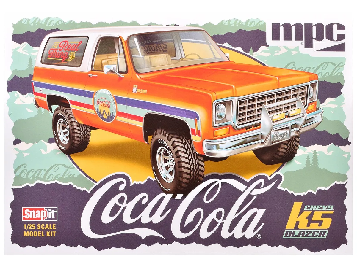Mpc Mpc Chevrolet K5 Blazer "Coca-Cola" 1/25 Scale Snap Model Kit 36 Parts — product photo