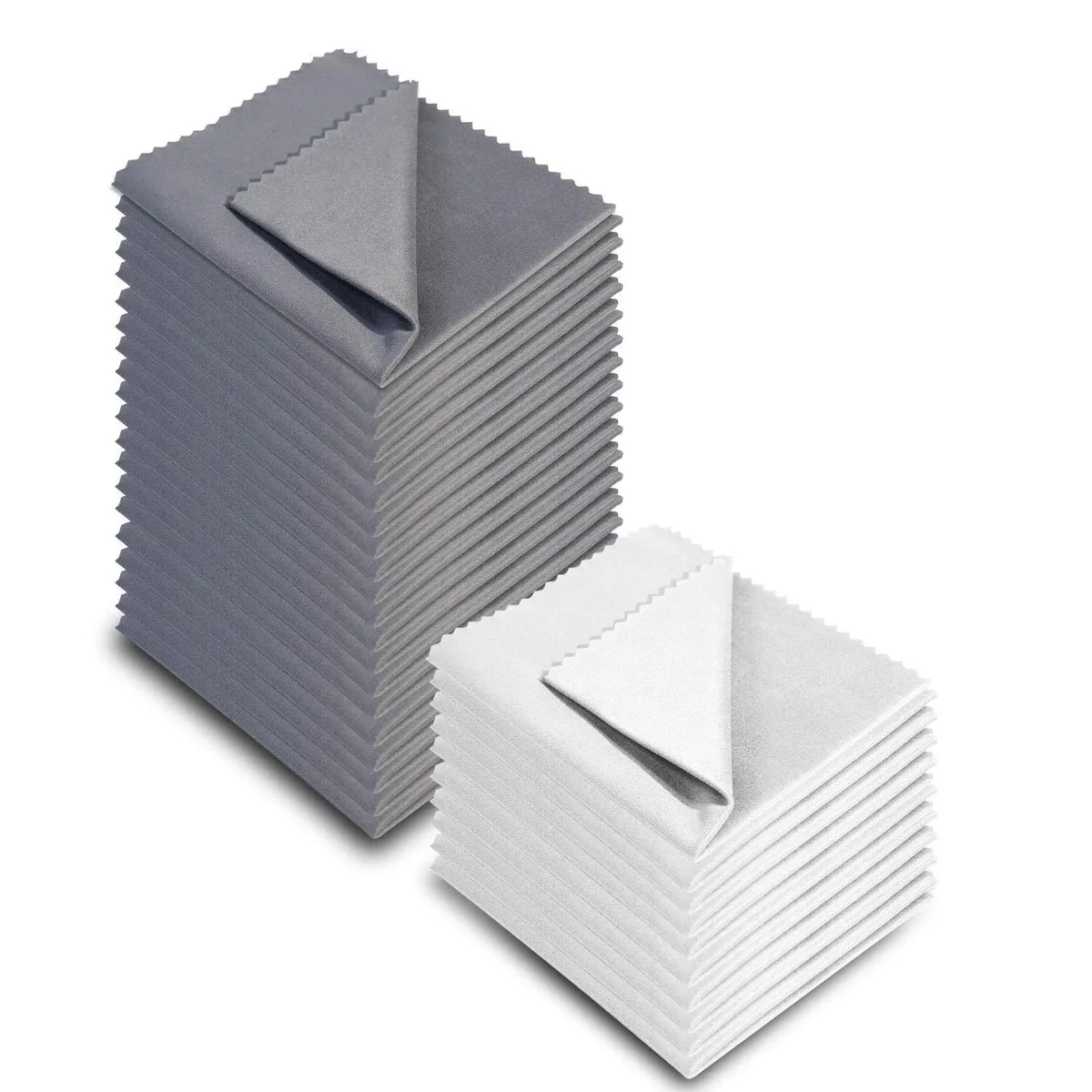  AAwipes Microfibre Cloths 30pcs 10 White 20 Dark Grey 6x7in — product photo