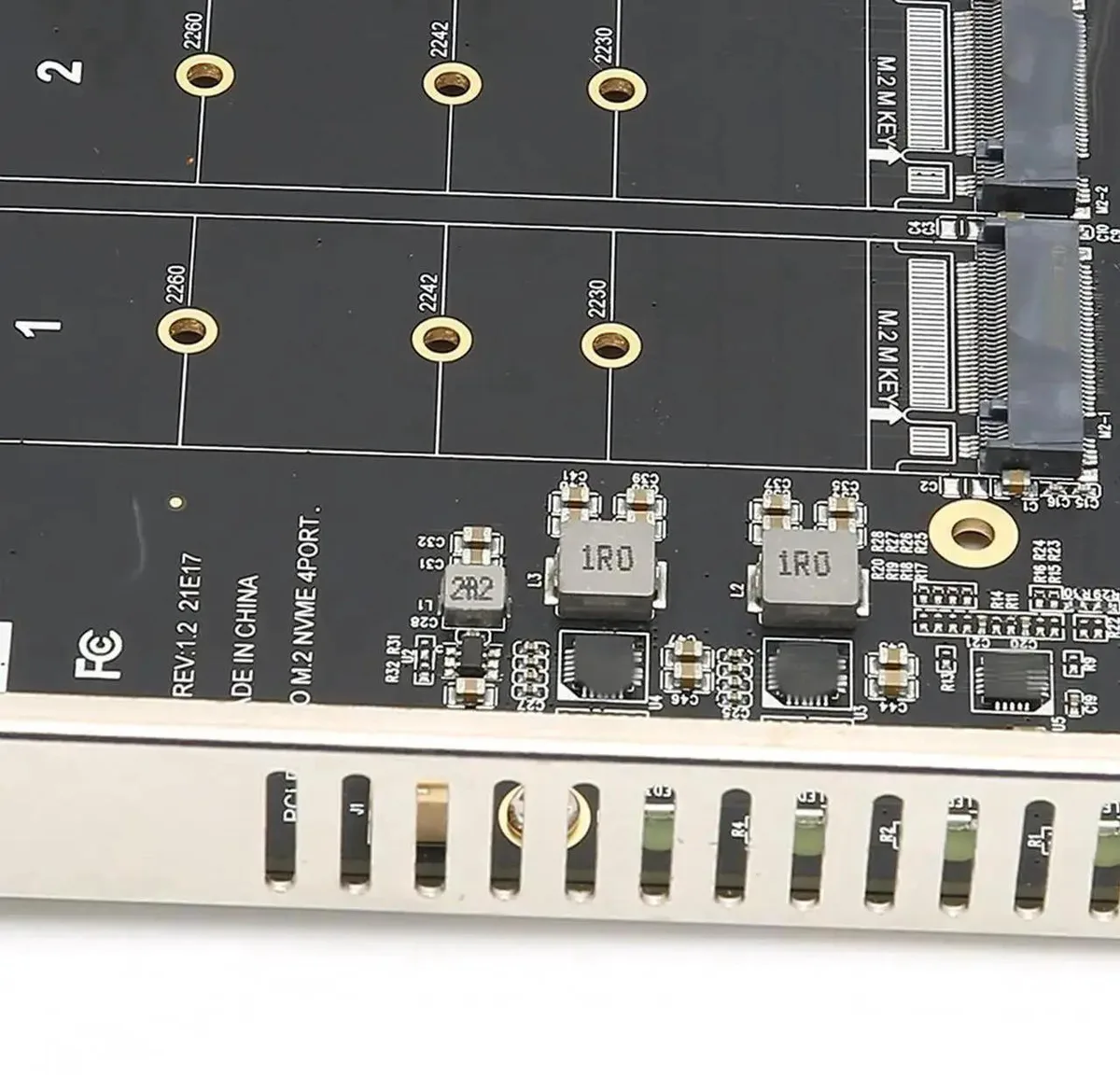 SMUGDESK SMUGDESK ph44 4-Port M.2 NVMe to PCIe X16 Adapter Card M-Key SSD Expansion Converter for PC — product photo