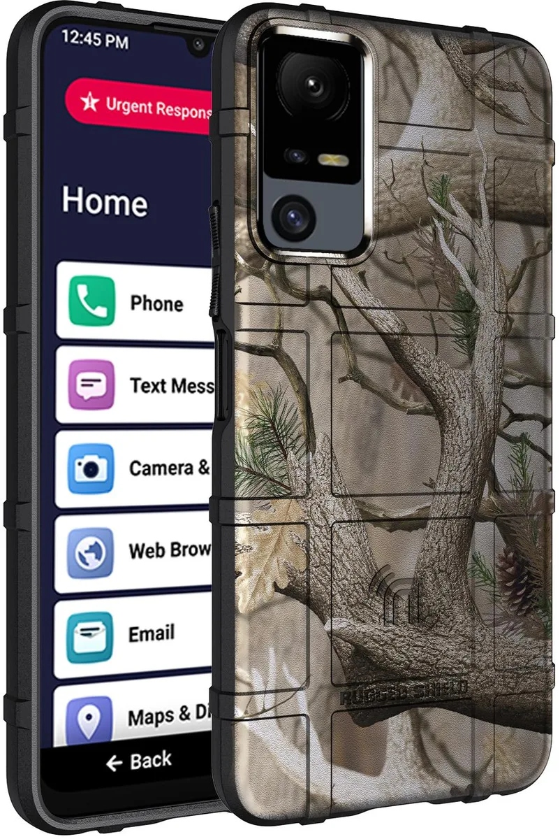 Camo TPU rugged case with gritty matte texture for Jitterbug Smart 4