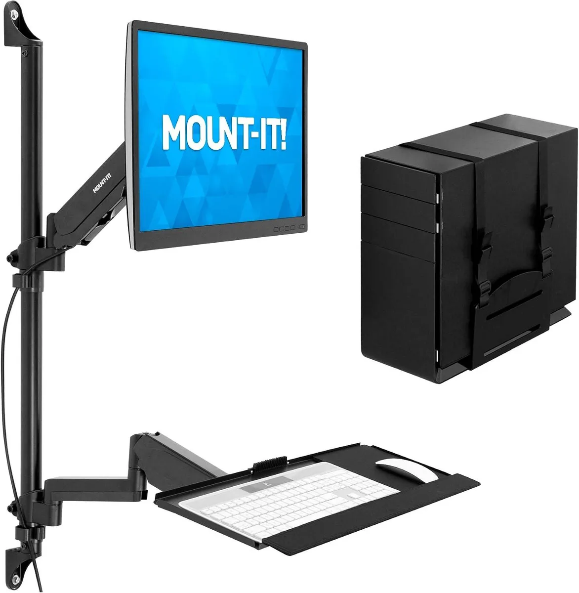 PISKEKAT PISKEKAT Wall Mount Workstation 32" VESA 75/100 CPU 4.8-8.3" 22 lb — product photo