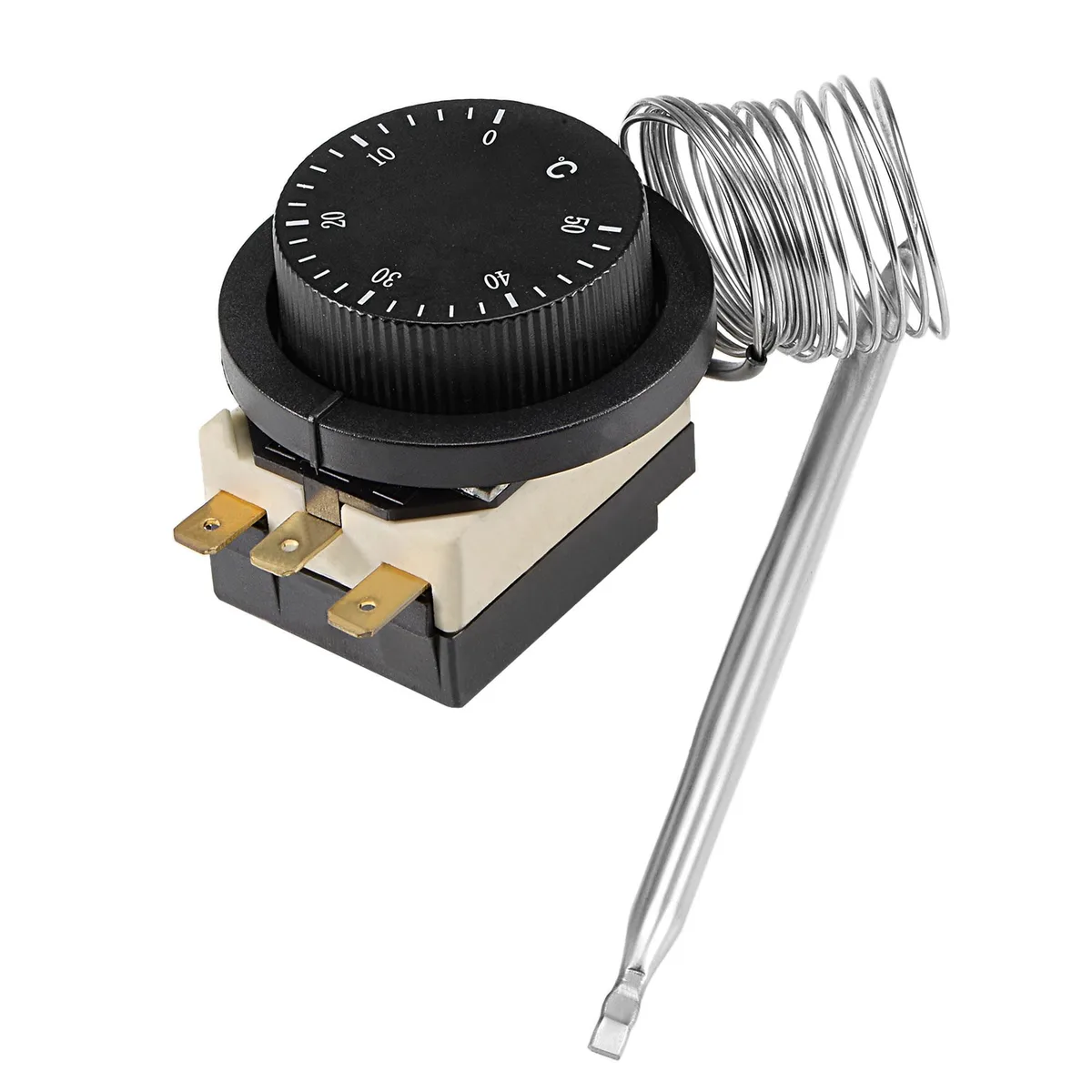 Unique-Bargains Unique-Bargains 1NO 1NC 250/380V 16(2)A 0-50°C Capillary Thermostat 1.5m — product photo