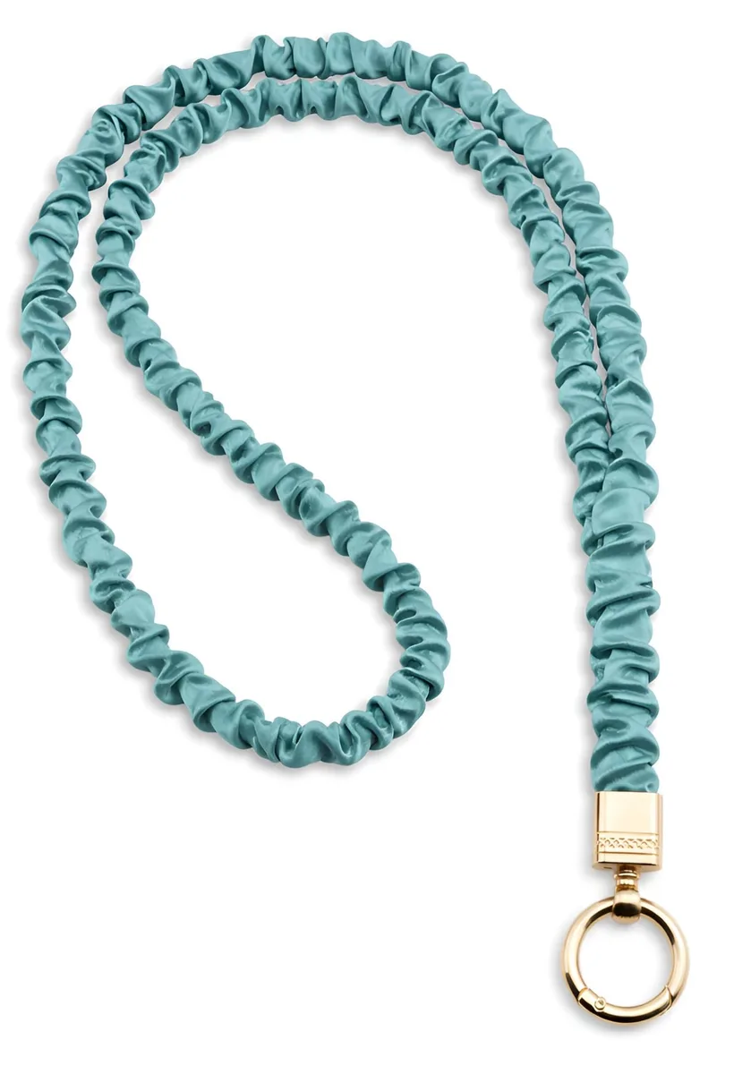  MyfavoriteK ES0023 scrunchie lanyard keyholder deep green 17.5-30 inches — product photo
