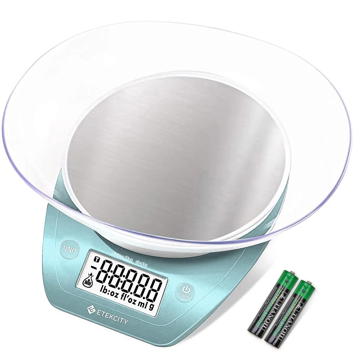  Etekcity Food Scale Bowl 11lb 5kg Bright Blue — product photo