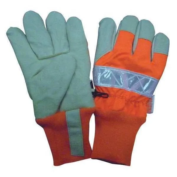 Condor Condor 48WT99 Leather Gloves Knit Wrist Cuff Wing Thumb Orange M 1 PR — product photo