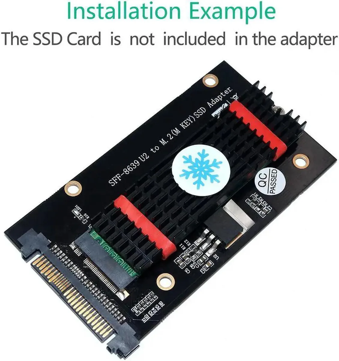 SMUGDESK SMUGDESK M.2 NVMe to U.2 SFF8639 Adapter Card with Heatsink — product photo