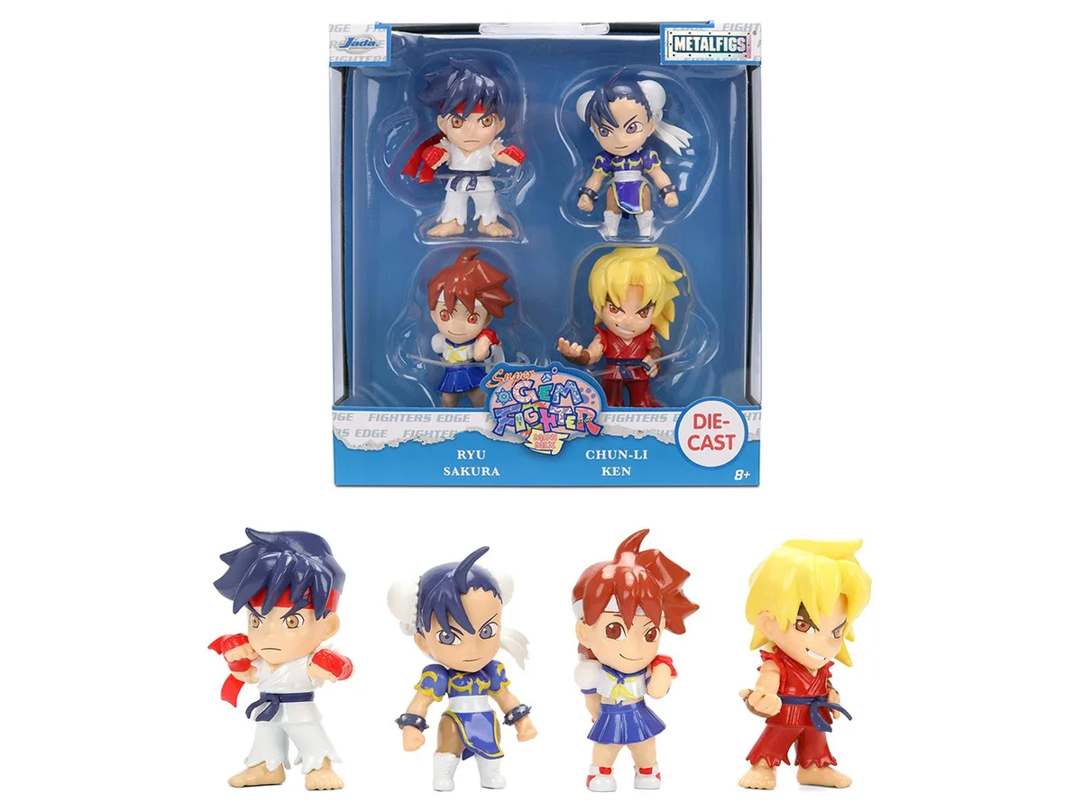 Jada Jada Super Gem Fighter Mini Mix 1997 Metalfigs 4 Diecast Figures 2.5 inch — product photo