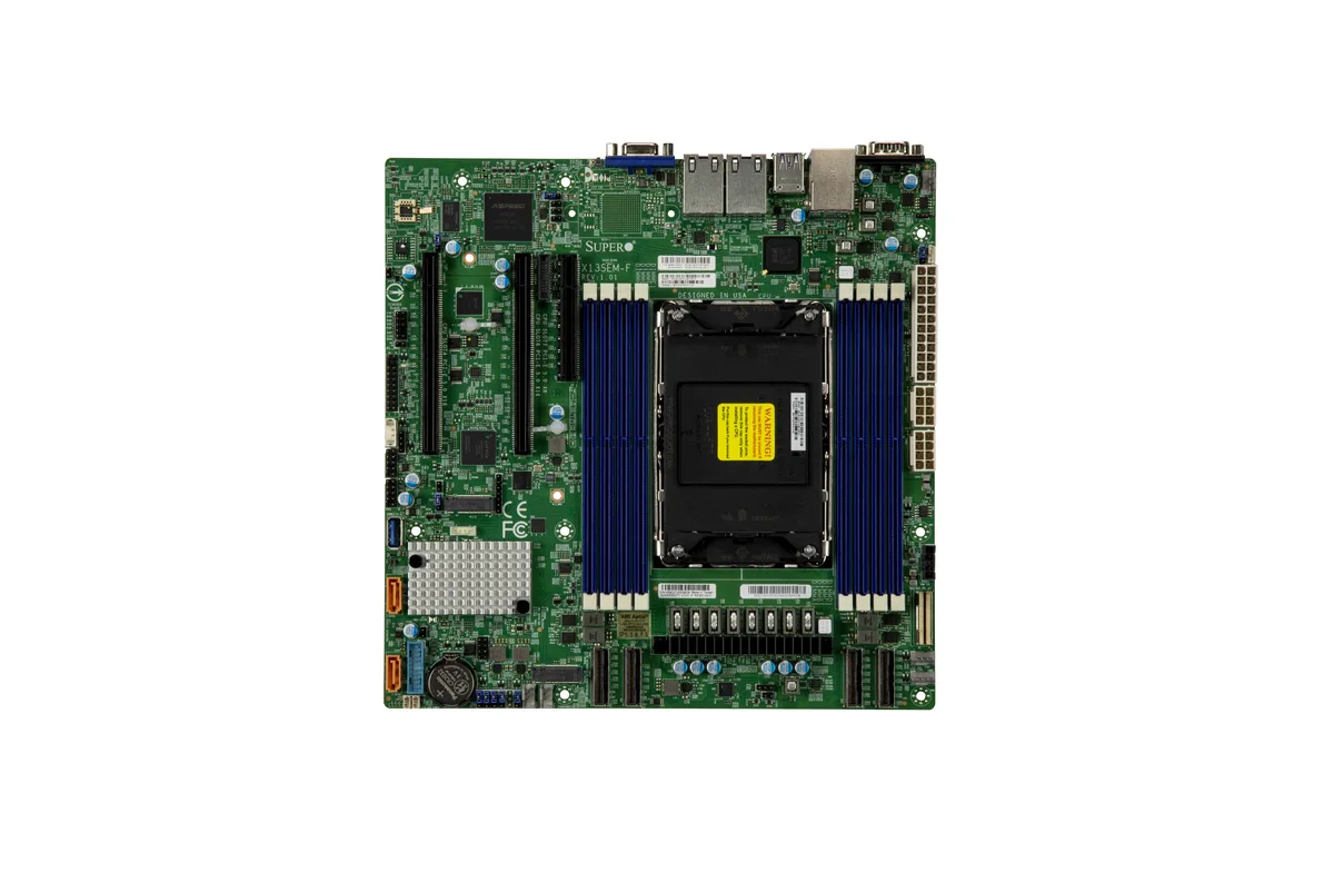 Supermicro Supermicro MBD-X13SEM-F-O server motherboard, LGA 4677, 8 DDR5 slots — product photo