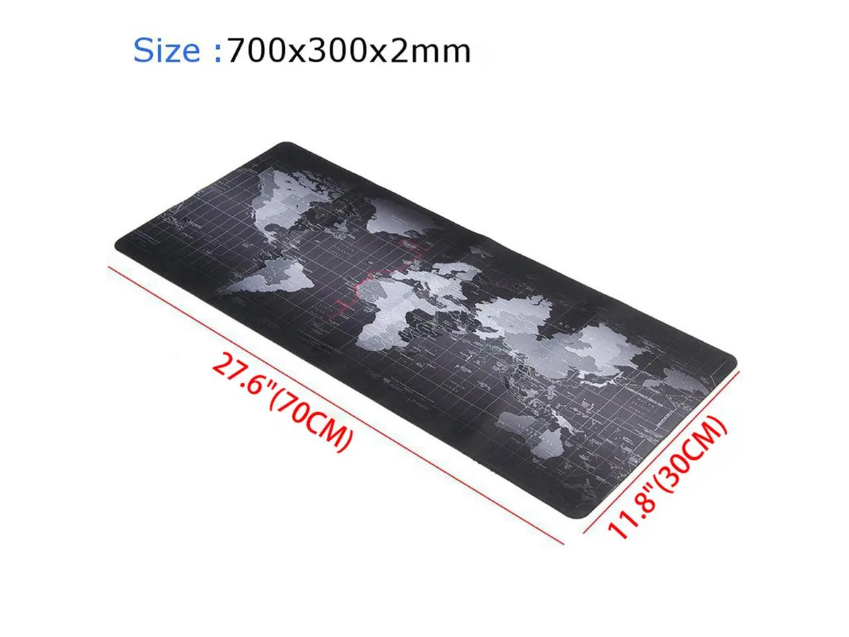 ESTONE ESTONE WorldMap Large Gaming Mouse Pad Stitched Edge Extended 27.56 X 11.81in Waterproof Keyboard Mat — product photo