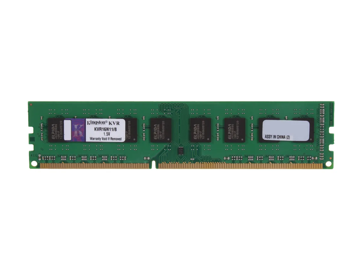 Kingston Technology Corp. Kingston Technology Corp. KVR16N11/8 8GB DDR3 1600 desktop RAM — product photo
