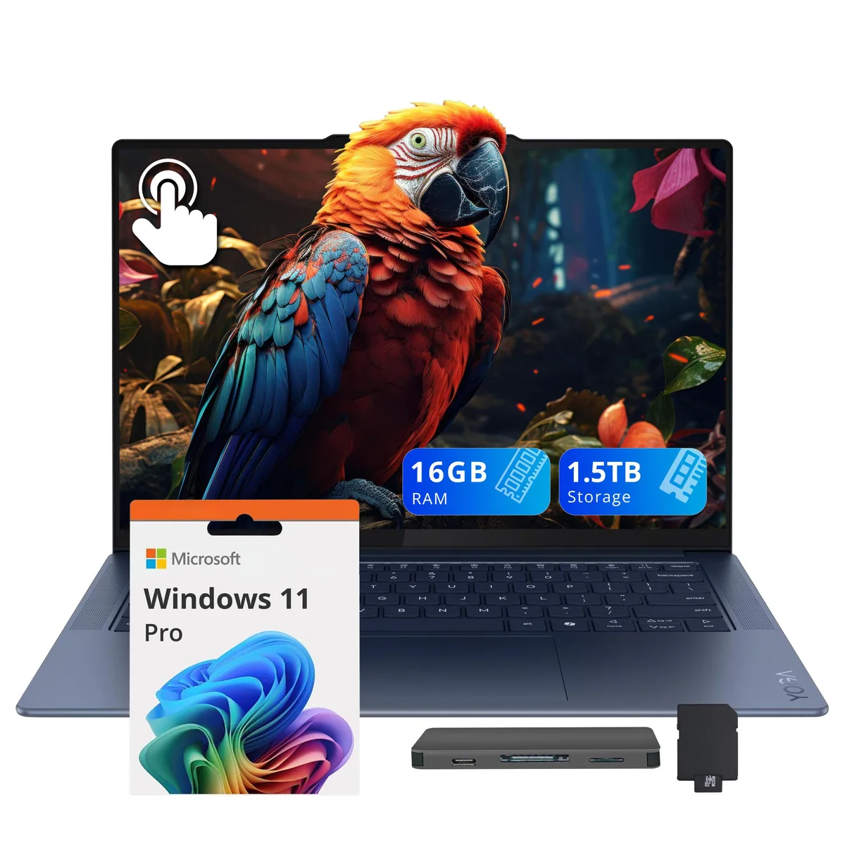 Lenovo Lenovo Yoga Slim 7 14.5" 3K OLED Touch Snapdragon X Elite X1E-78-100 16GB 512GB + 1TB Dock Windows 11 Pro Blue — product photo
