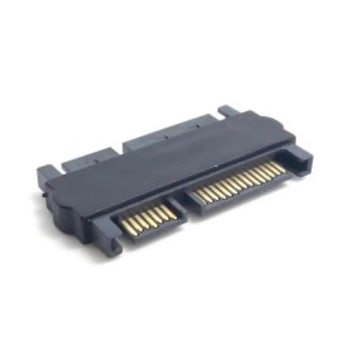 LORDWORLD LORDWORLD SATA 22P 7+15 Male to Male Straight Adapter Black — product photo