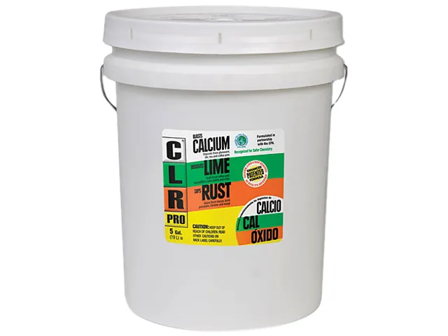 White plastic pail with handle, 5.00 gal capacity, CL-5PRO label visible